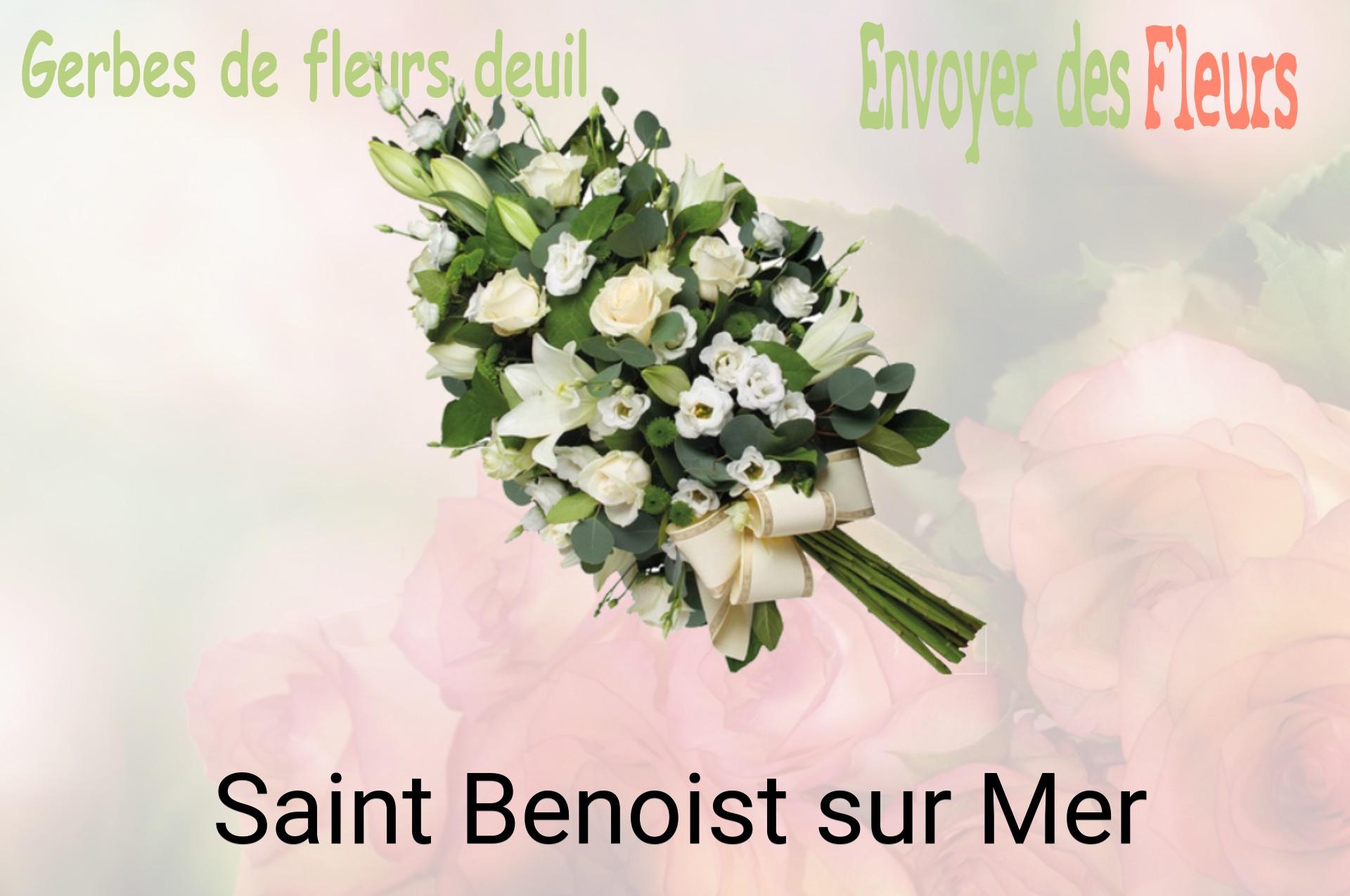 Gerbe de fleurs de deuil livrée à Saint-Benoist-sur-Mer